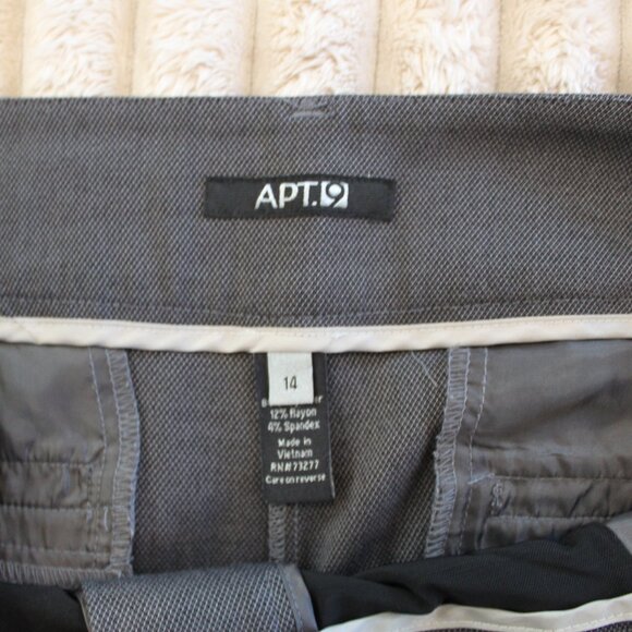 Apt 9 Grey Dress Pants Sz 14 - Picture 6 of 10
